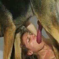 mand sutter hundepik
